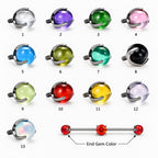 ETSY 4550825854 | IMAGE 11 | Opal Crystal Titanium Industrial Barbell