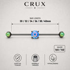ETSY 4550825854 | IMAGE 13 | Opal Crystal Titanium Industrial Barbell