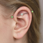 ETSY 4550825854 | IMAGE 2 | Opal Crystal Titanium Industrial Barbell