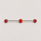 ETSY 4550825854 | IMAGE 3 | Opal Crystal Titanium Industrial Barbell