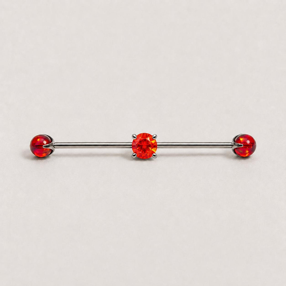 ETSY 4550825854 | IMAGE 3 | Opal Crystal Titanium Industrial Barbell