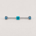 ETSY 4550825854 | IMAGE 4 | Opal Crystal Titanium Industrial Barbell