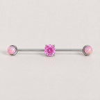 ETSY 4550825854 | IMAGE 8 | Opal Crystal Titanium Industrial Barbell