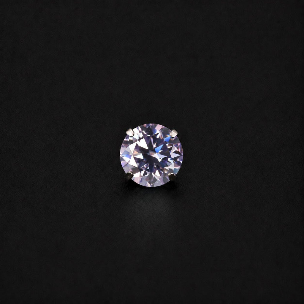 ETSY 4574960290 | IMAGE 7 | Lilac Moissanite Flat Back Stud