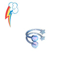 Rainbow Dash Opal Star Spiral in ASTM F136 Titanium