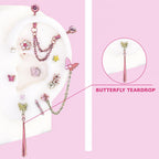 BUTTERFLY TEARDROP Fluttershy Ear Stack in ASTM F136 Titanium