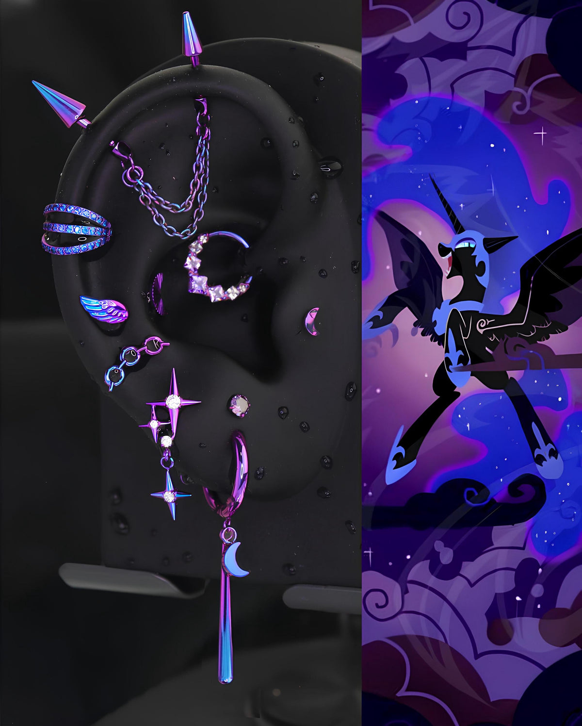 ETSY 4506596931 | IMAGE 1 | Princess Luna Ear Stack