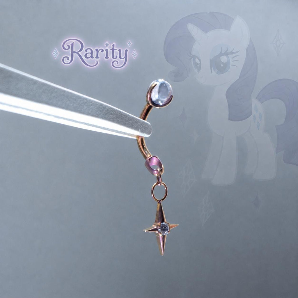 Rarity Stacked Star Curved Barbell in ASTM F136 Titanium