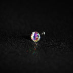 ETSY 4553764220 | IMAGE 3 | Mystic Rainbow Moissanite Flat Back Stud