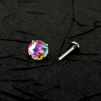 ETSY 4553764220 | IMAGE 6 | Mystic Rainbow Moissanite Flat Back Stud