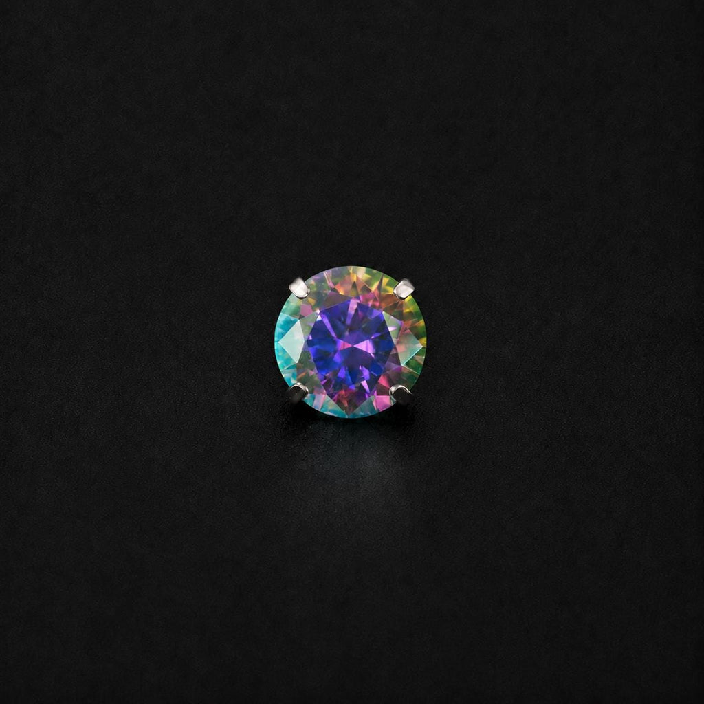 ETSY 4553764220 | IMAGE 8 | Mystic Rainbow Moissanite Flat Back Stud