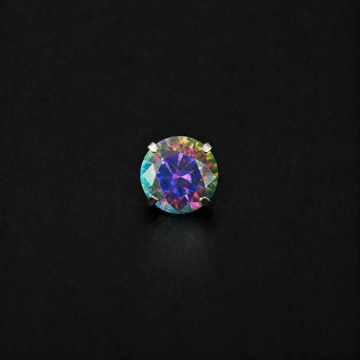 ETSY 4553764220 | IMAGE 8 | Mystic Rainbow Moissanite Flat Back Stud