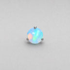 Aurora Orb Opal OP531 Aqua Blue F136 Titanium piercing top