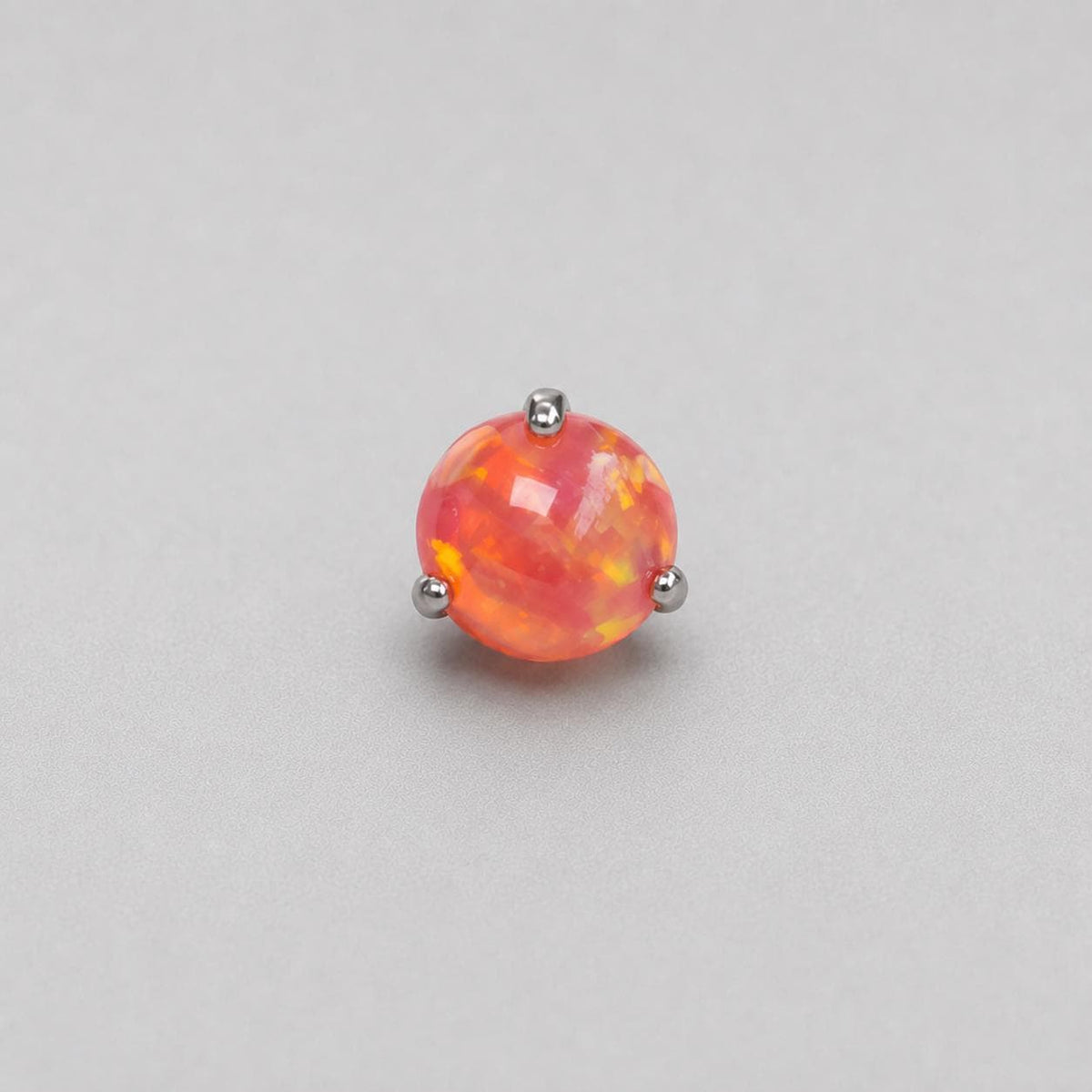 Aurora Orb Opal OP513 Coral Red F136 Titanium piercing top