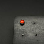 Ripple-Edge Jelly Opal F136 Titanium piercing top detail 6