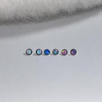 Solar Halo Fire Opal F136 Titanium piercing top detail 6