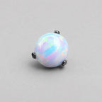 Solar Flare Fire Opal OP17 White F136 Titanium piercing top