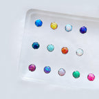 Solar Ripple Fire Opal F136 Titanium piercing top detail 3