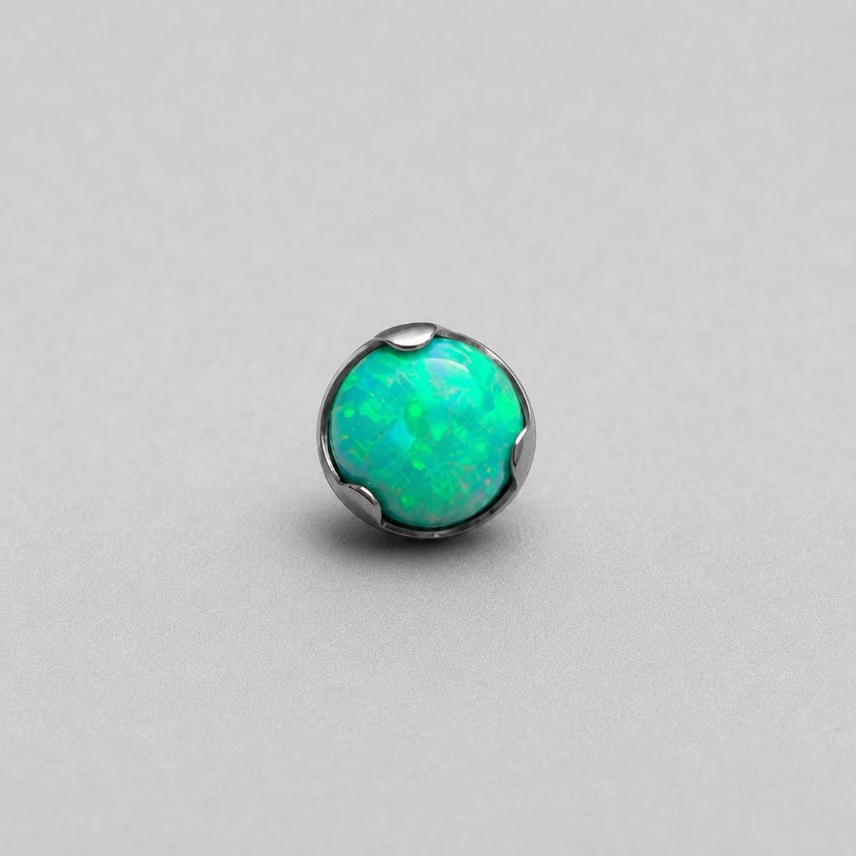 Solar Ripple Fire Opal OP11 Aqua Green F136 Titanium piercing top