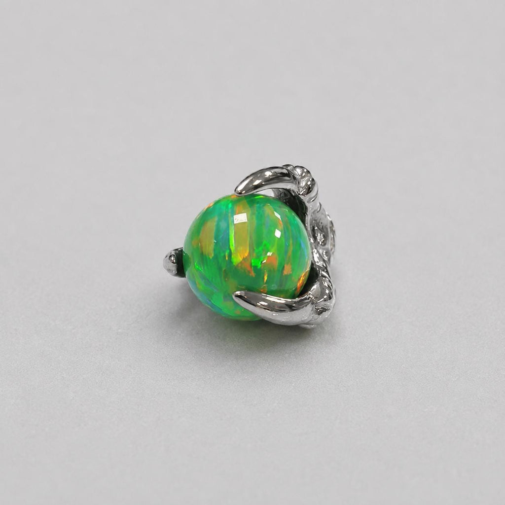 Solar Dragon Fire Opal OP17 Lime Green F136 Titanium piercing top