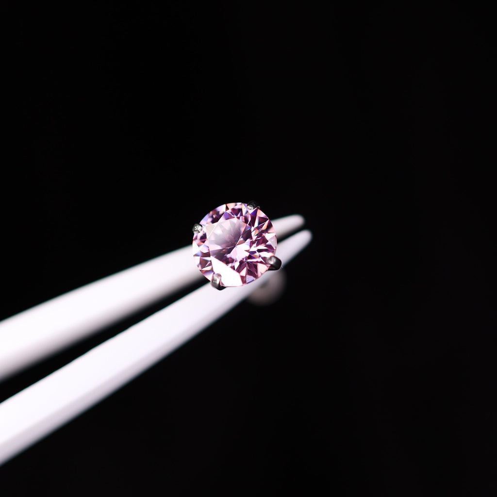 ETSY 4553745405 | IMAGE 3 | Pink Moissanite Flat Back Stud