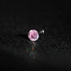 ETSY 4553745405 | IMAGE 6 | Pink Moissanite Flat Back Stud