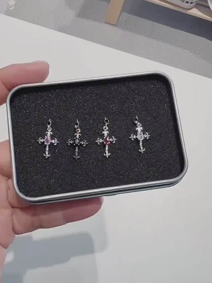 ETSY 4569337374 | VIDEO 1 | Gothic CZ Cross Dangle