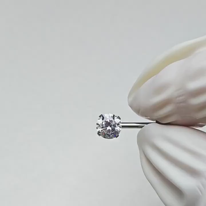 ETSY 4569307791 | VIDEO 1 | Round CZ & Spike Barbell
