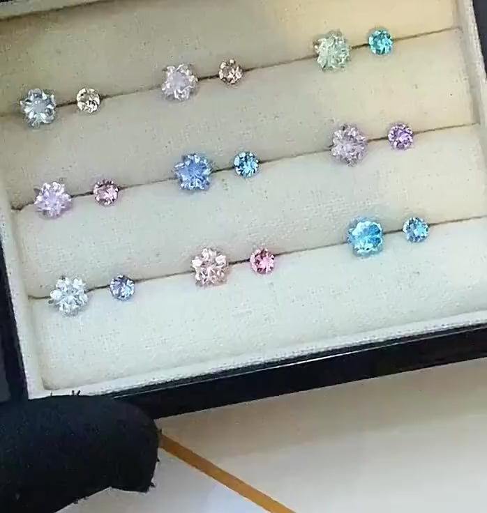 Fairycore Flower Crystal Titanium Horseshoe Ring video 1