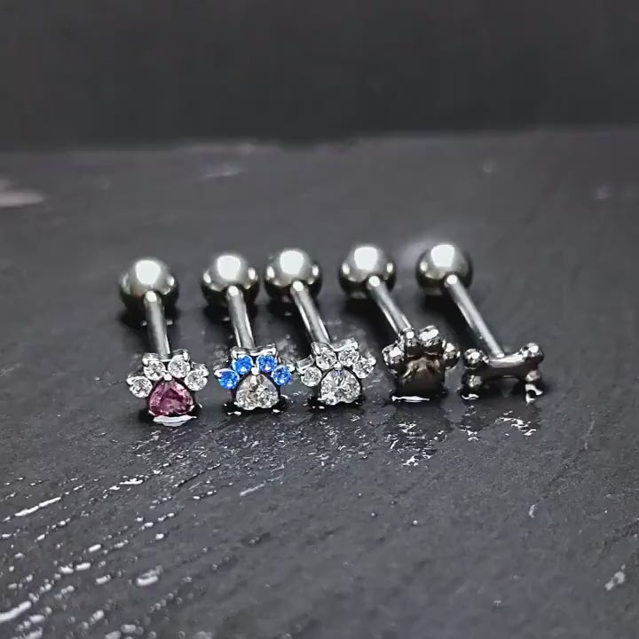 ETSY 4565860262 | VIDEO 1 | Paw & Bone Titanium Barbell
