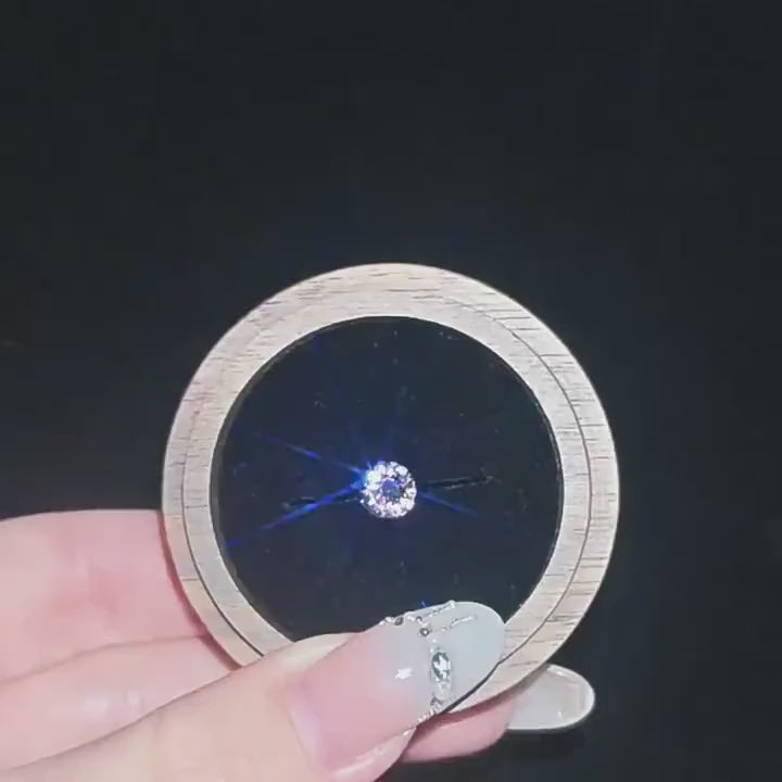 ETSY 4553745405 | VIDEO 1 | Pink Moissanite Flat Back Stud