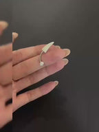ETSY 4535598610 | VIDEO 1 | White Horn Titanium Eyebrow Barbell