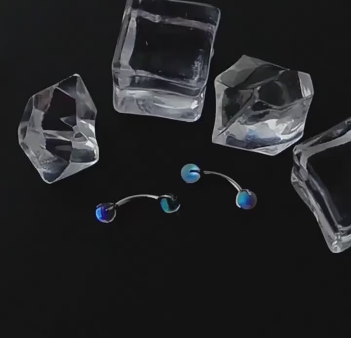 ETSY 4530832192 | VIDEO 1 | Moonstone Opal Titanium Eyebrow Barbell