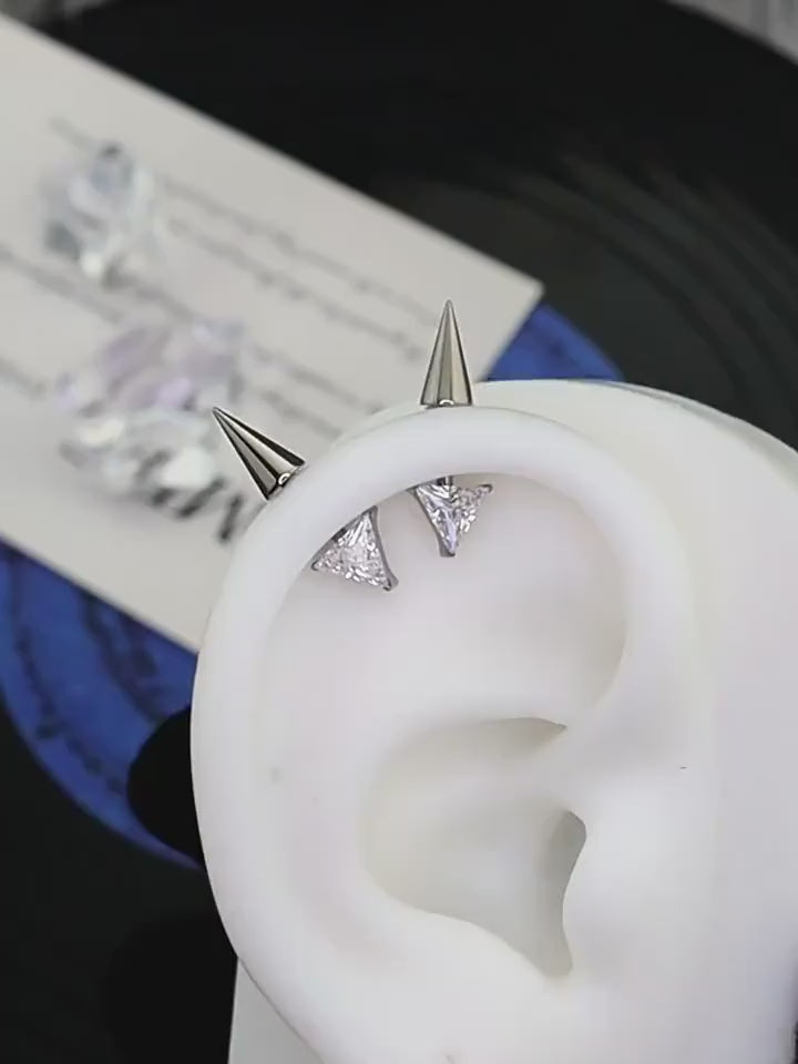 ETSY 4569325871 | VIDEO 1 | Trillion Crystal & Spike Barbell