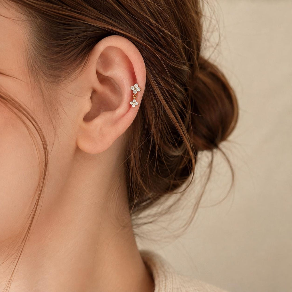 ETSY 4563551734 | IMAGE 2 | Four-Petal Flower Dangle