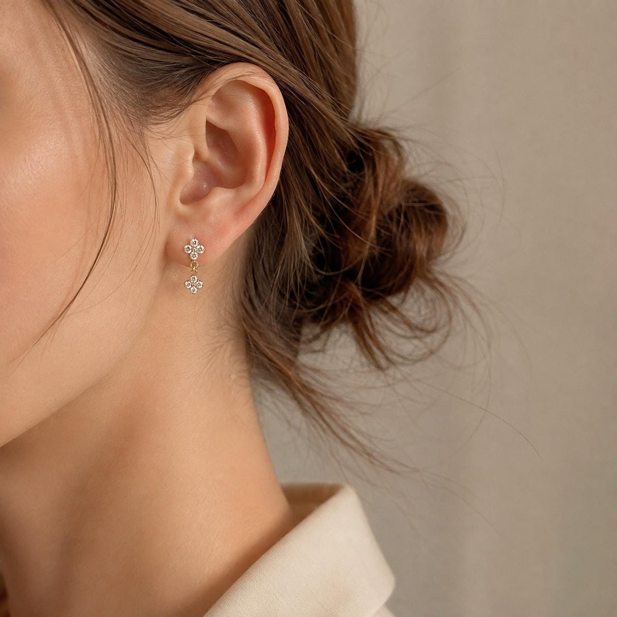 ETSY 4563551734 | IMAGE 3 | Four-Petal Flower Dangle