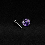 ETSY 4553756849 | IMAGE 3 | Royal Purple Moissanite Flat Back Stud