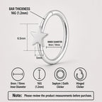 ETSY 4539854484 | IMAGE 10 | Titanium Celestial Motif Septum Clicker