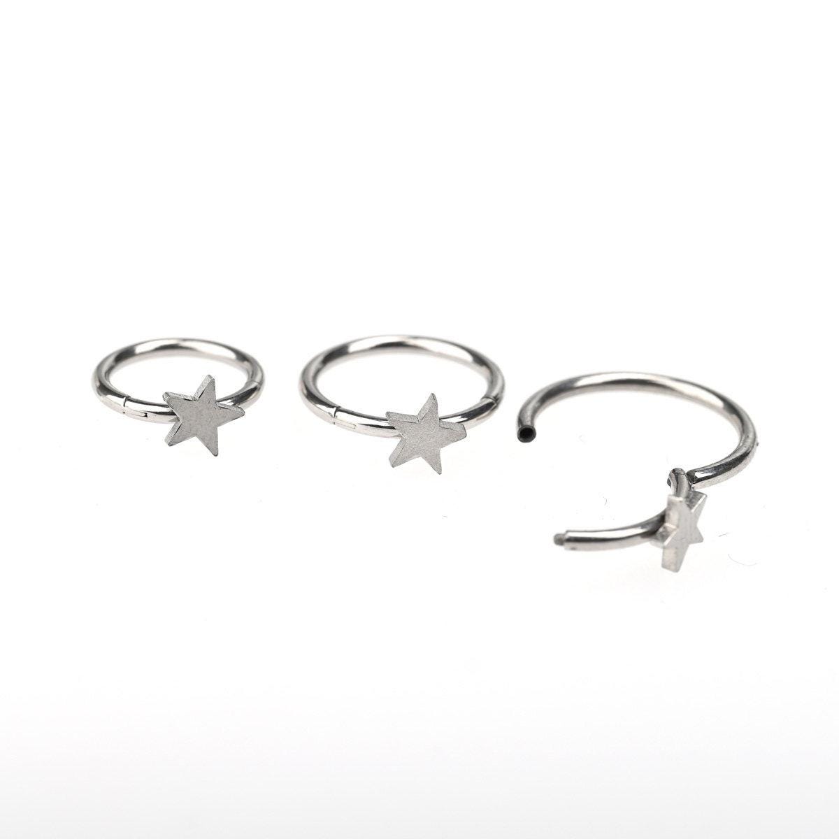 ETSY 4539854484 | IMAGE 4 | Titanium Celestial Motif Septum Clicker