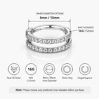 ETSY 4540677753 | IMAGE 11 | Titanium Double Row CZ Septum Clicker