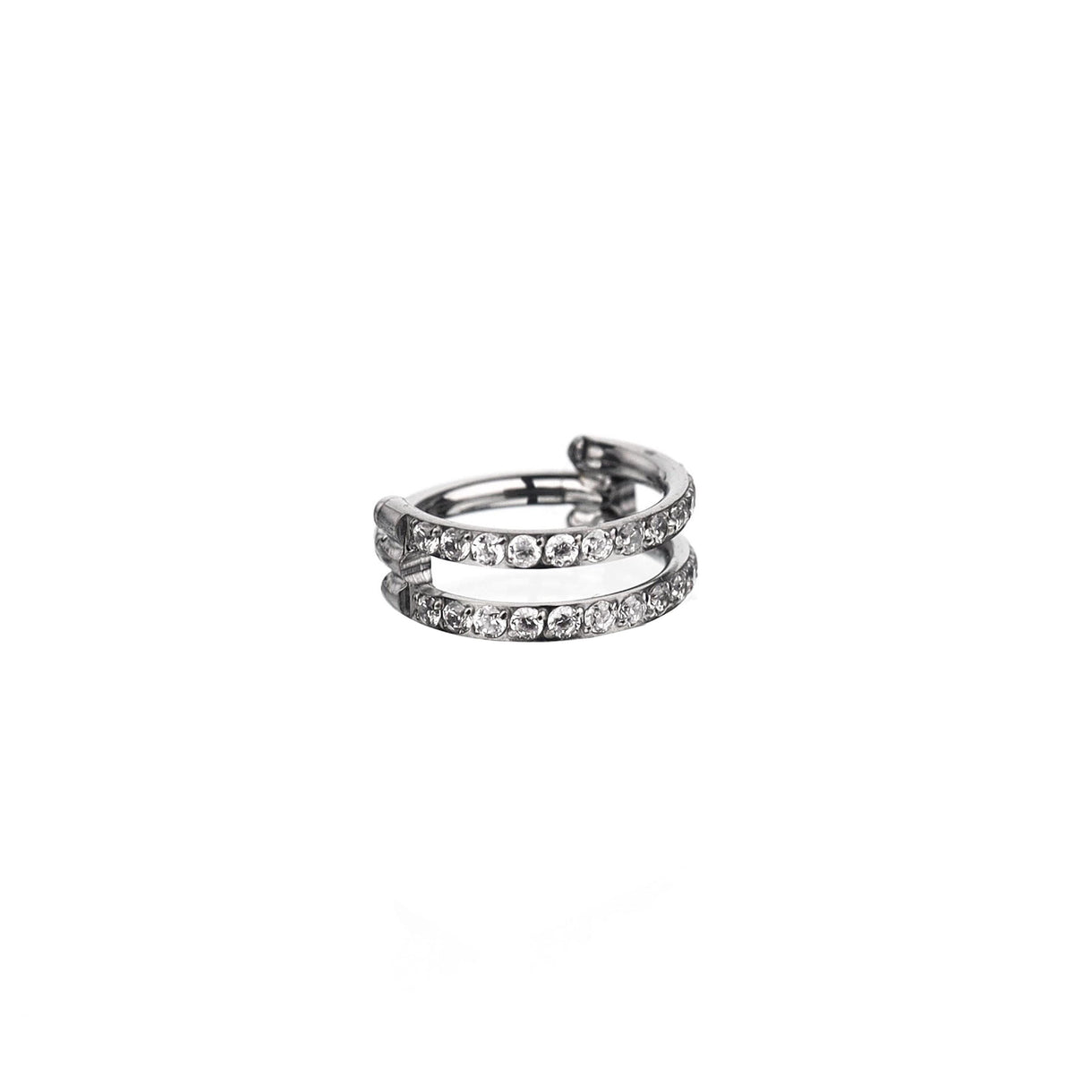 ETSY 4540677753 | IMAGE 5 | Titanium Double Row CZ Septum Clicker