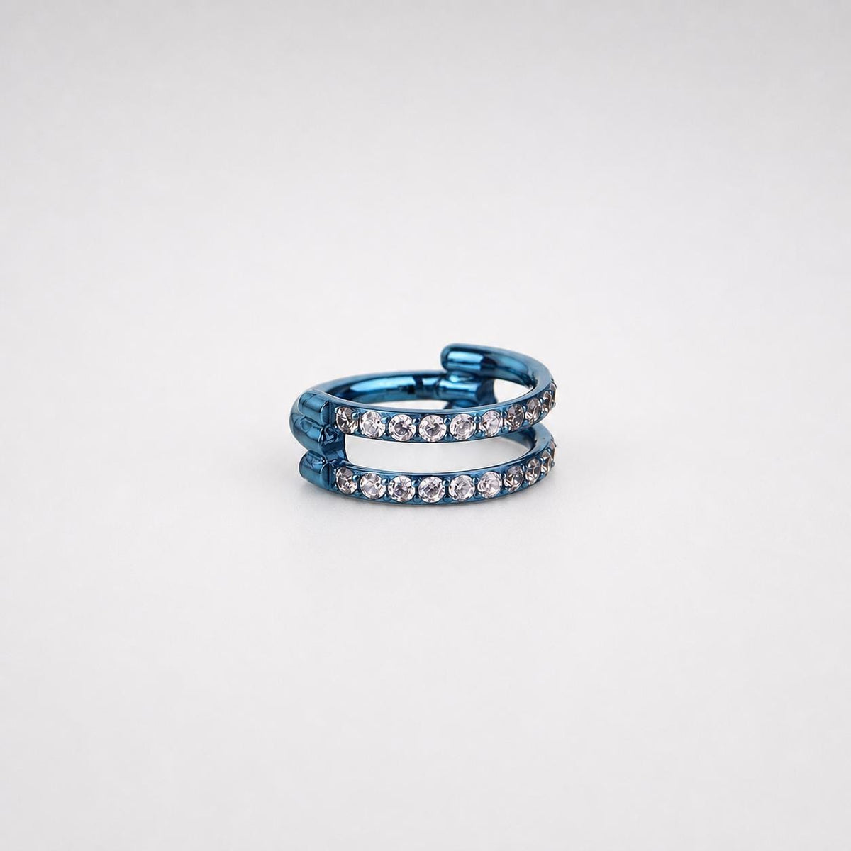 ETSY 4540677753 | IMAGE 8 | Titanium Double Row CZ Septum Clicker