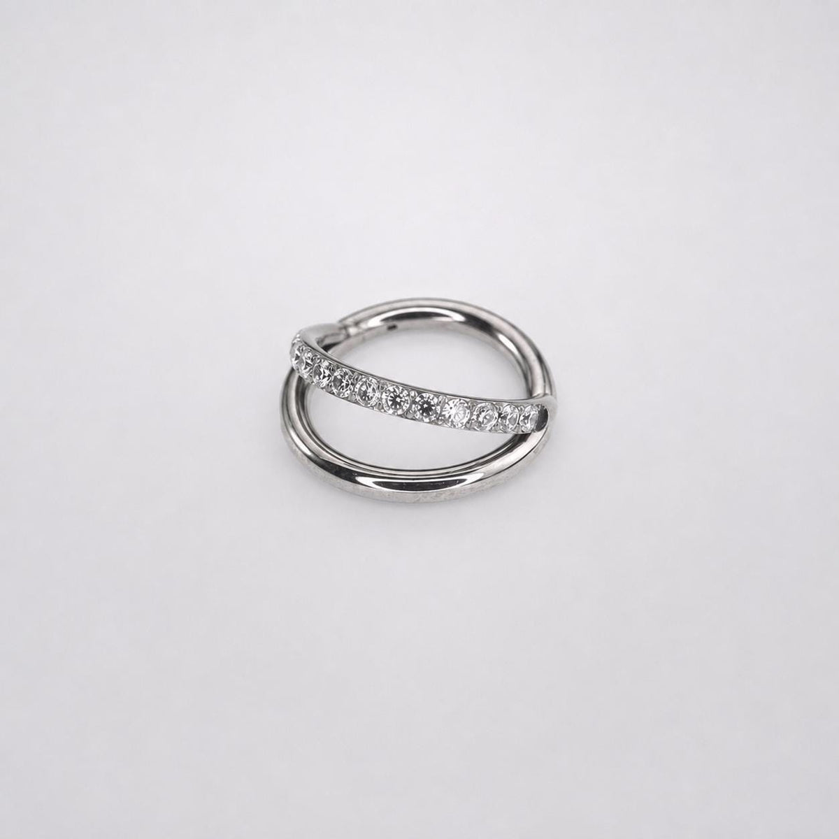 ETSY 4540710263 | IMAGE 5 | Titanium Double Layer CZ Septum Clicker