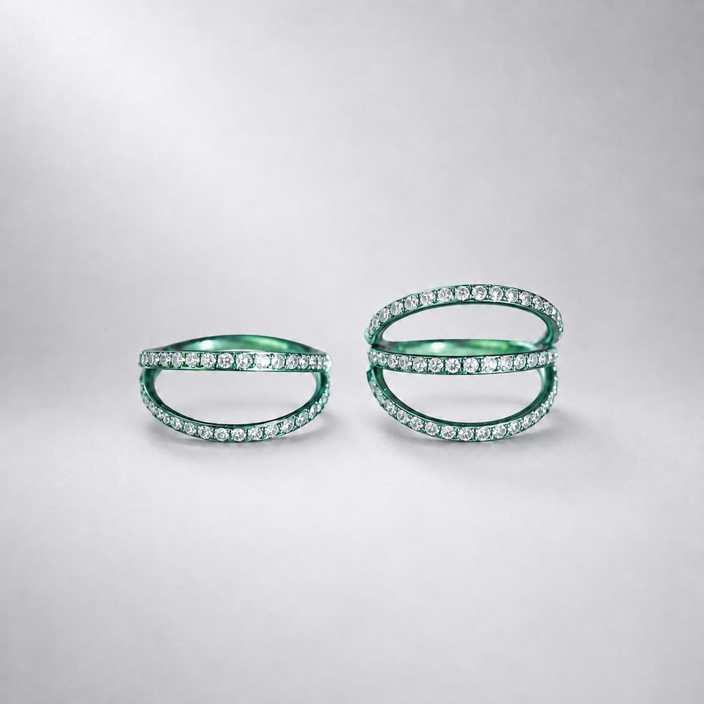 ETSY 4540752038 | IMAGE 12 | Titanium Double & Triple Row CZ Septum Clicker