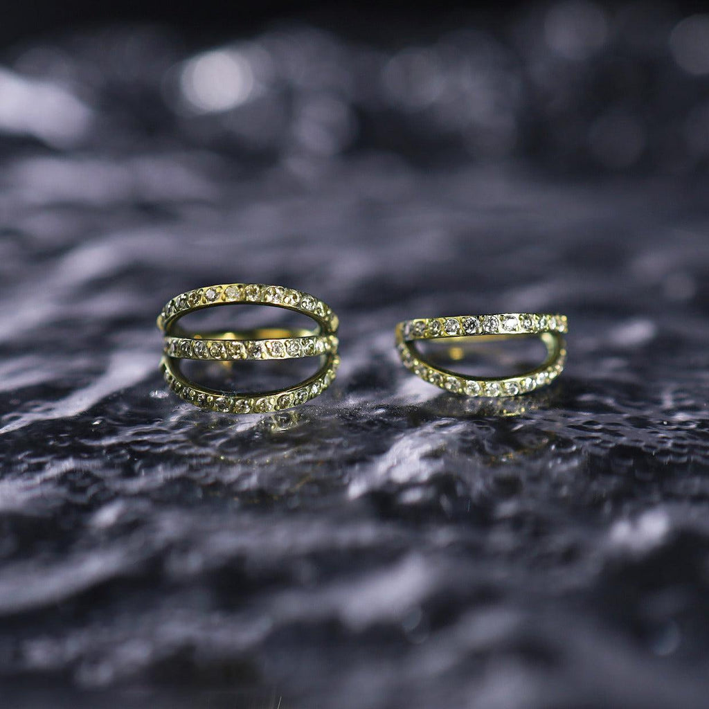 ETSY 4540752038 | IMAGE 6 | Titanium Double & Triple Row CZ Septum Clicker
