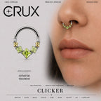 ETSY 4546021452 | IMAGE 1 | Titanium Gradient Square Gem Septum Clicker