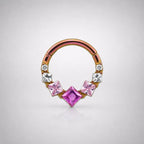 ETSY 4546021452 | IMAGE 8 | Titanium Gradient Square Gem Septum Clicker