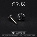 ETSY 4553776226 | IMAGE 1 | Smoky Gray Moissanite Flat Back Stud