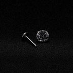 ETSY 4553776226 | IMAGE 4 | Smoky Gray Moissanite Flat Back Stud
