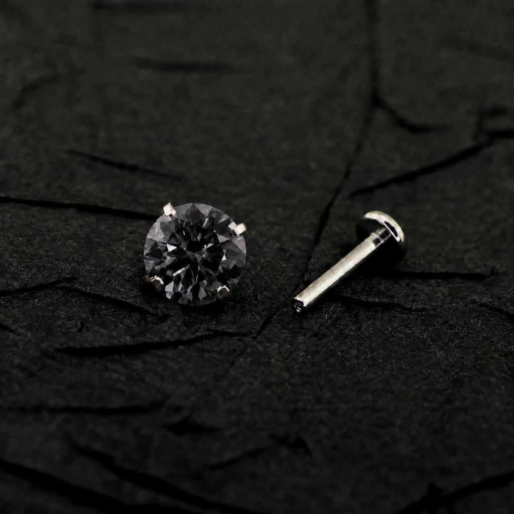 ETSY 4553776226 | IMAGE 6 | Smoky Gray Moissanite Flat Back Stud